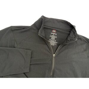 Travis Mathew Men's Black Performance Long Sleeve 1/4 Zip Pullover, Size XL